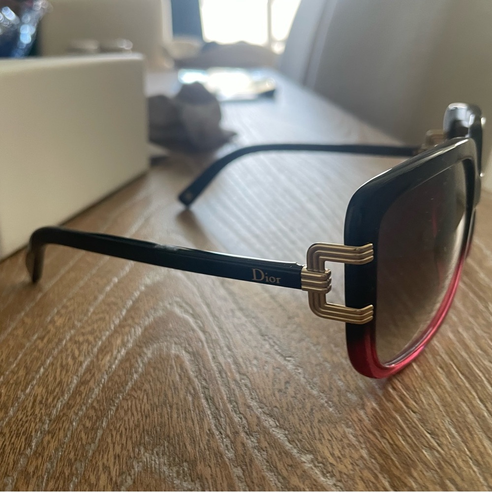 Dior Black and Pink Ombre Sunglasses - Picture 2 of 9